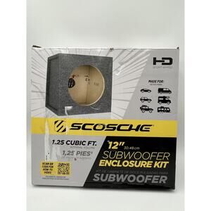 Scosche 12 Inch Single Car Subwoofer Cabinet Enclosure Box Kit SE12KT-WM1SD
